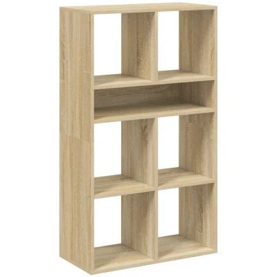 Image of vidaXL Sonoma Oak Book Cabinet/Bookshelf Engineered Wood 66x31x112 cm/Living Room/Home Office/Bedroom Shelf