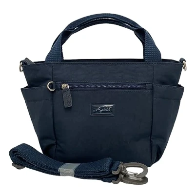 Image of Spirit Medium Lightweight Grab Shoulder Water Resistant Holiday Travel Day Bag 6812 (Navy Blue)