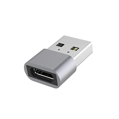 Image of PremiumCord USB C to 2.0 A Female Male Adapter 480Mbps Aluminum Space Grey