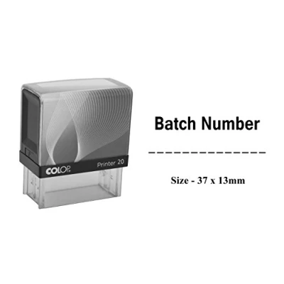 Image of Batch Number Colop Self Inking Custom Office Use Rubber Stamp