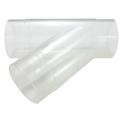 Image of CHARNWOOD 63Y Y Piece with 3 x 63mm (2 1/2&quot;) Outlets, Clear PVC
