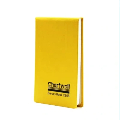 Image of Exacompta Ref 2206Z Chartwell Casebound Field Survey Book 106 x 165mm in Size, Excellent Strength When Wet, Ideal for Use Outside, Lined With 2 Lines, Yellow