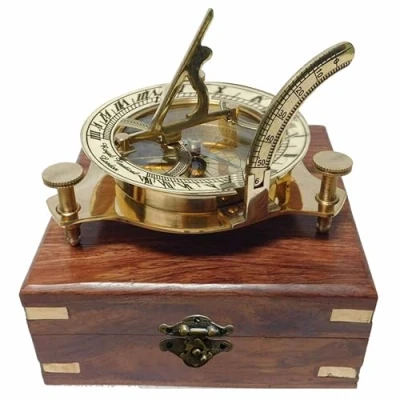 Image of Areeva 3&quot; Brass Compass,Sundial Maritime Nautical Vintage Antique Sundial Compass,Brass Compass