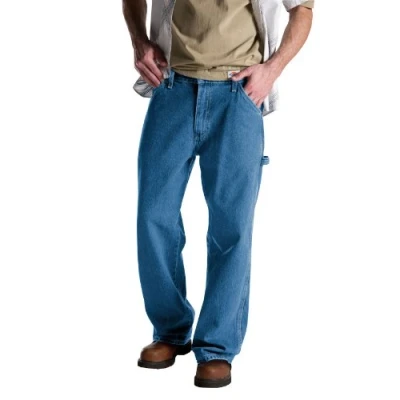 Image of Dickies Men&#039;s Relaxed Fit Carpenter Jean, Stone Washed Indigo Blue, 44W x 34L