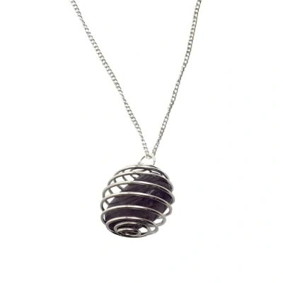 Image of VIE Spiral Tumbled Pendant Necklace, Amethyst