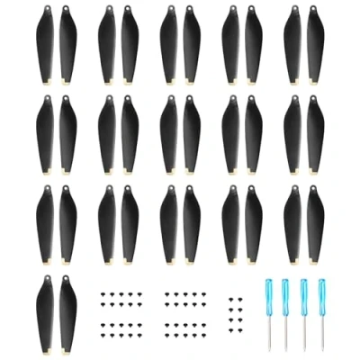 Image of Craznick 32pcs Propellers for DJI Mini 4 Pro/Mini 3 Pro Replacement Prop Blades Spare Propeller Blade Low Noise Wings Accessories Exclusive Screws Screwdrivers Gold Tips