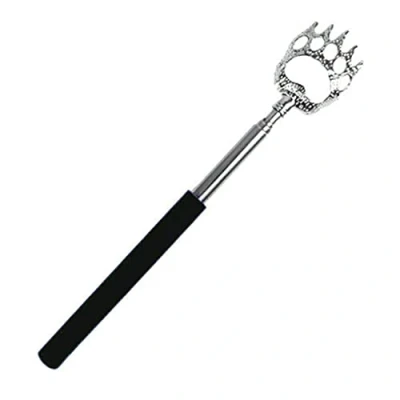 Image of Bear Claw Back Scratcher Metal Extending Extendable Massager Head Portable Telescopic Summer Gift UK Free P&amp;P (Black)