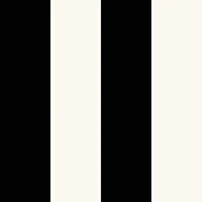 Image of Wide Black and White Stripe Wallpaper by Galerie