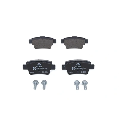 Image of 50902169, 77363959 brake pad set ATE 13.0460 3828.2 not prepared for wear indicator, excl. warning contact with caliper screws