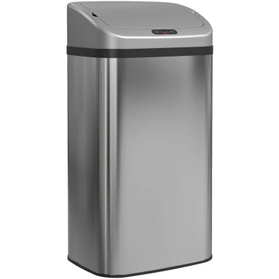 Image of HOMCOM 48L Sensor Bin, Stainless Steel Kitchen Bin with Automatic Close