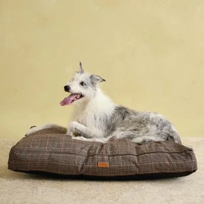 Image of Rosewood x Joules Henson Check Mattress for Dogs, Large Dog Bed, Thickly Padded, Non Slip Base, Washable, Luxury Pet Bed Dogs