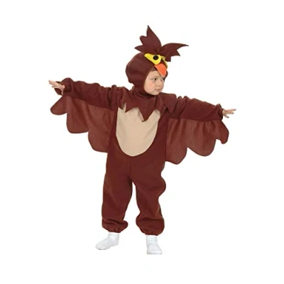 Image of Bristol Novelty CC074 Owl Costume for Kids 1 Piece Brown size X Small Toddler, Beige