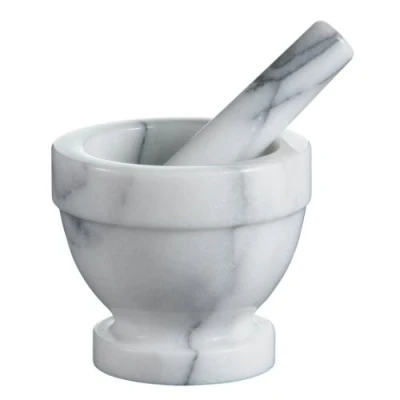 Image of Premier Housewares Mortar and Pestle, 11 x 12.5 cm Marble