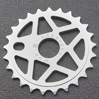 Image of KHEbikes KHE BMX Chain Ring 25 Teeth 7005 Aluminium Matt Silver Thickness 5 mm CNC Only 54 g