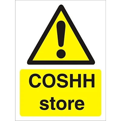 Image of Seco COSHH Store Sign, 150mm x 200mm Self Adhesive Vinyl