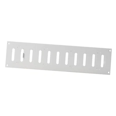 Image of 400x100mm / 16x4 inch White Adjustable Sliding Hit &amp; Miss Air Vent Cover Metal Ventilation Grille