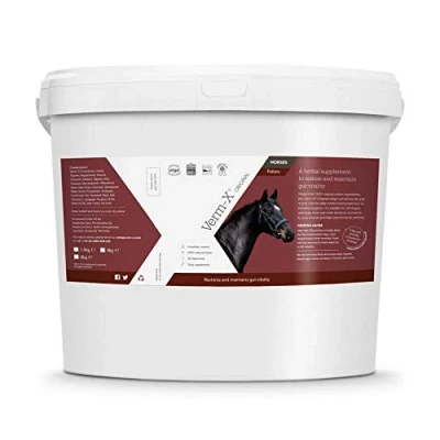 Image of Verm X All Natural Pellets for Horses and Ponies. Supports Intestinal Hygiene. Vet Approved. UFAS Assured. Restores Maintains Gut Vitality. Wormwood Free Recipe., clear