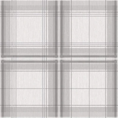 Image of Arthouse Woven Check Grey &amp; White Vinyl Wallpaper Hard Wearing Beautiful Textured Modern Tartan Living Spaces Feature Walls Bedroom Dining Hallway Areas Toilet 903102