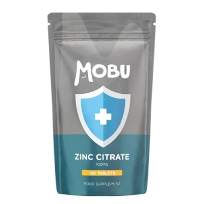 Image of Zinc 100mg 120 Tablets Max Strength Immune Function, Fertility &amp; Healthy Bones, Vision, Hair, Nails and Skin Citrate Supplement Vegan UK Made GMP Approved MOBU