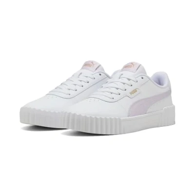 Image of PUMA Women&#039;s Carina 3.0 Sneaker, White Lilac Frost Gold, 6 UK