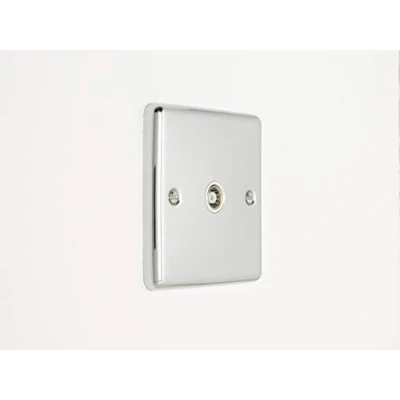 Image of Enhance Decorative TV Polished Chrome Finish With White Trim