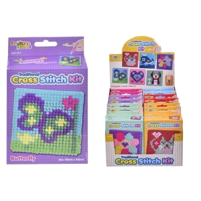 Image of KandyToys Cross Stitch Kit Embroidery Stitching Sewing 6 Assorted Arts and Crafts Kids Gifts