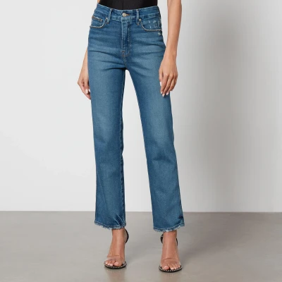 Image of Good American Curve Stretch Denim Straight Leg Jeans US 2/UK 6
