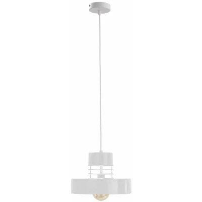 Image of Keter Bossi Wire Dome Pendant Ceiling Light White, 30cm, 1x E27