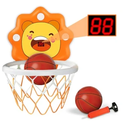 Image of koolbitz Basketball Hoop Set Kids Novelty Fun Toy Game for Office Desktop Home Indoor Outdoor, Large PVC Hoop, Ball, Pump, Hanger Hook Hangable Over Door all Fans
