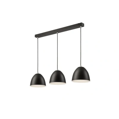 Image of Livia Bar Pendant Ceiling Light Graphite, 3x E27