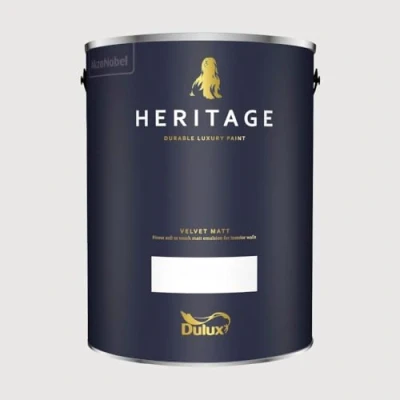 Image of DULUX TRADE HERITAGE MATT WISHBONE WHITE 5L