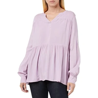 Image of Soyaconcept Women&#039;s SC Radia 106 Long Blouse Tunic Shirt, Cashmere Blue, Large
