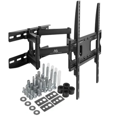 Image of Maclean MC 760 LCD LED Plasma TV Bracket Double Arm Wall Mount 26 55 &quot;Max. VESA 400x400 30kg 180 Degree Swivel Adjustable Clearance (26 55&quot; 400x400)