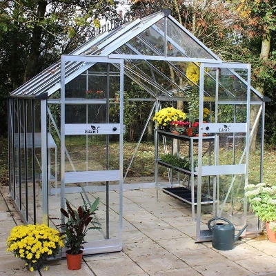 Image of 8&#039; x 10&#039; Halls Cotswold Blockley Greenhouse with Toughened Glass (2.56m 3.17m)