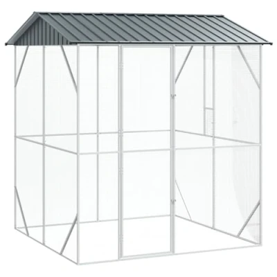 Image of vidaXL Aviary Anthracite 210 x 227 247 cm Steel