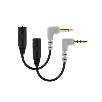 Image of Alphatec 2 Pack Replacement SC4 microphone Cable, 3.5mm TRS to TRRS Adapter Connect smartphones, tablets with Rode VideoMic Go, VideoMicro &amp; BOYA Mic Lavalier