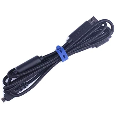 Image of HUIYUN New USB Cable Line Wire Compatible for Razer Wolverine Ultimate &amp; RAIJU Ergonomic PS4 Gaming Controller Gamepad (Raiju Cable), Black