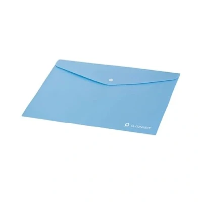 Image of Q Connect Recycled Polypropylene Folder Transparent A4 Blue (Pack of 12)