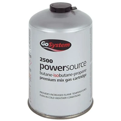 Image of GoSystem Butane Propane Threaded Mix Gas Cartridge Silver, 445 gram