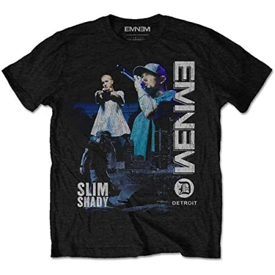 Image of Eminem Detroit Official Tee T Shirt Mens Unisex (X Large) Black