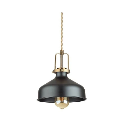 Image of Eris 2 Indoor Dome Ceiling Pendant Lamp 1 Light Black, E27