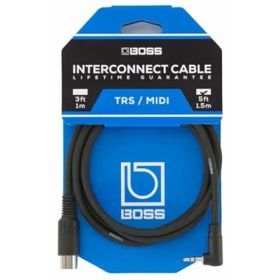 Image of Roland BOSS Bmidi 5 35 3.5 Mm Stereo Jack / Midi, Angled Trs (Male) To Pin Midi (Male), Ft/1.5M Length
