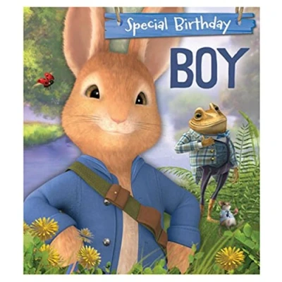 Image of Peter Rabbit PE009 BOY Birthday Card Multi Colour