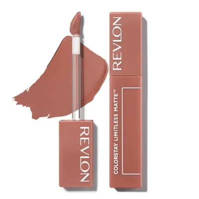 Image of Revlon Lipstick, ColorStay Limitless Matte Liquid Vegan Formula, Smudge Free, Long Lasting, Lightweight and Comfortable, Waterproof, 001 Beauty Sleep, 5 ml