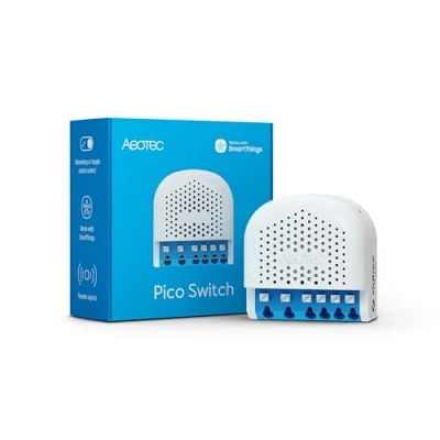 Image of Aeotec Pico Switch, Zigbee 3.0, Smart Flush Mounted Relay for Switching, 16 A, Current Measurement, Scene Control, Repeater, Hub Required, Works with SmartThings, Homey, Alexa, HA, Designed in Germany