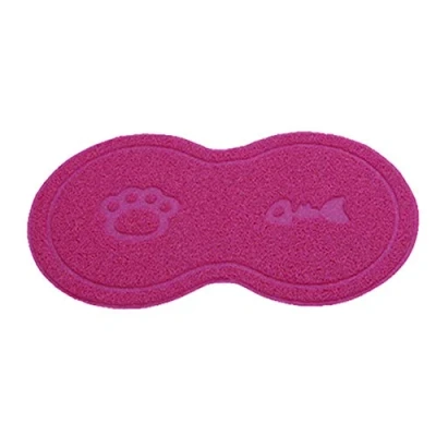 Image of Pet Dog Puppy Cat Feeding Mat Pad Cute PVC Bed Dish Bowl Food Feed Placemat (Pink)