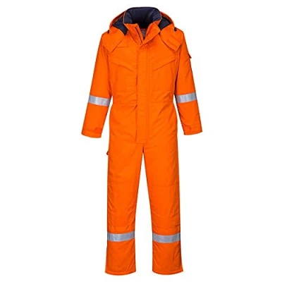Image of Portwest FR Anti Static Winter Coverall Orange Medium