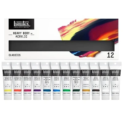 Image of Liquitex Professional Acrylic Heavy Body Set of 12 x 59 ml Classic Colours