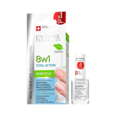 Image of Eveline Nail Therapy Total Action 8in1 Concentrated Conditioner for Sensitive Nails 12ml
