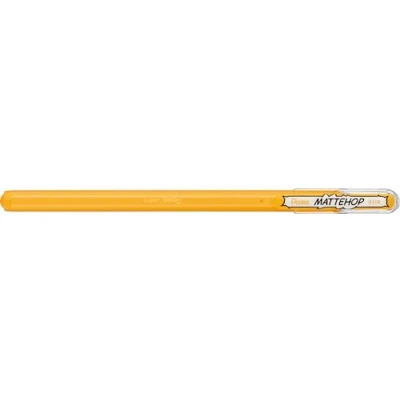 Image of Pentel K110 VGX Mattehop Gel Ink Rollerball Pen with High Opaque Matte Finish Cap Yellow (Pack of 1)